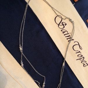NWT 24" Silver Chain has 6 silver decorative beads